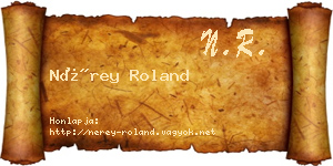 Nérey Roland névjegykártya