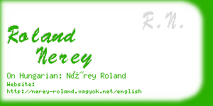 roland nerey business card